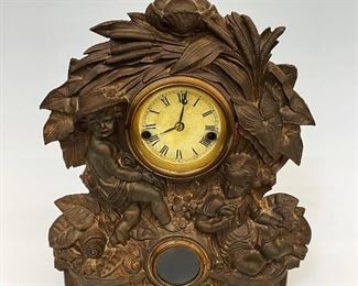 Carved Mantle Clock