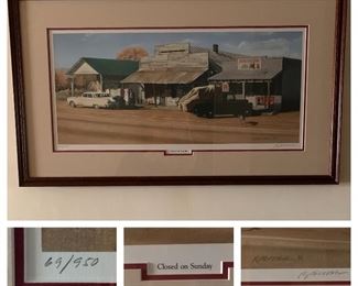 1996 "Closed on Sunday" Framed Print by Rick Pender