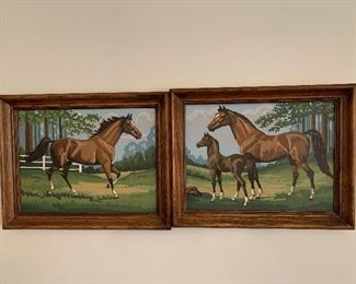 Framed Horse Themed Paint by Numbers