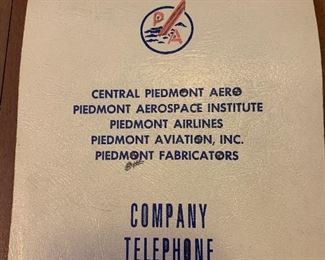 Vintage Piedmont Aviation Company Telephone Directory