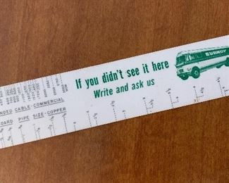 Burndy Cable Advertising Ruler
