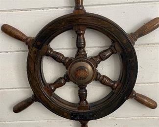 Vintage ships wheel