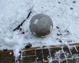 Vintage granite lifting ball. 