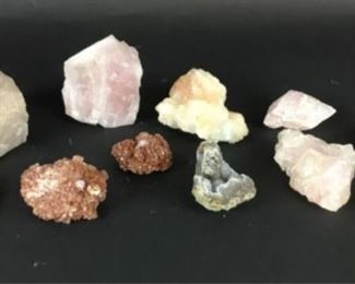 34	Grouping of Quartz & Other Minerals	11 piece grouping of quartz and other minerals. Largest 4"H x 4"W
