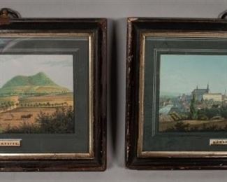 112	Framed Engravings of Two German Towns	Engravings of two German towns, "Biesnitz" and "Gorlitz". Sight: 3 1/2" H x 5 3/4" W. Frame: 6 1/2" H x 8 1/2" W.

