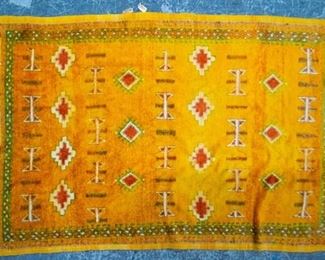 176	Maroc Marruecos Moroccan Rug	Moroccan rug. With Maroc Marruecos Morocco label. 7'4" x 4'7"
