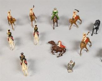 247	Lead Toy Soldiers on Horses	15 lead toy soldiers on horses. Some stamped "England". 1 Missing head and 1 horse missing piece of leg.
