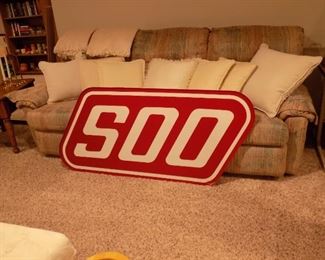 Large Soo Line Railroad Sign. Owner was a switchman 