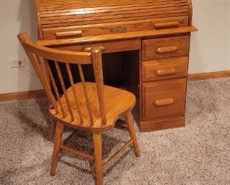 BUY IT NOW......Roll Top Desk and Chair