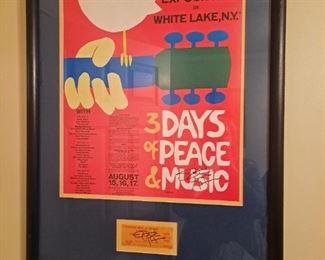 Original Woodstock Poster signed by David Clayton Thomas