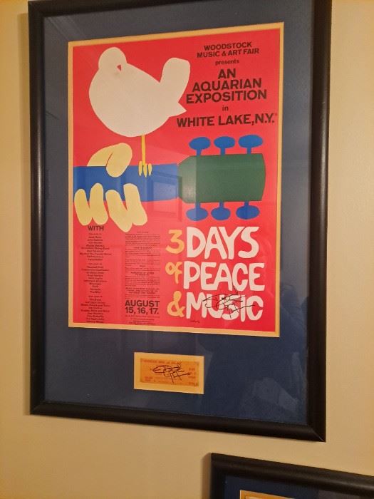 Original Woodstock Poster signed by David Clayton Thomas