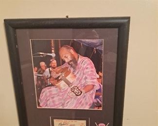 Richie Havens photo w/signed Woodstock Ticket and Pic