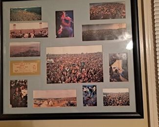 Woodstock photos w/original ticket