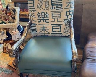 8 arm chairs - Clarence House fabric