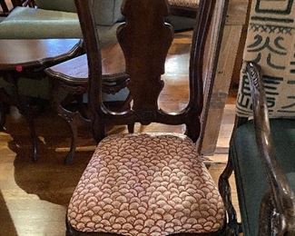 Close up of dining chair