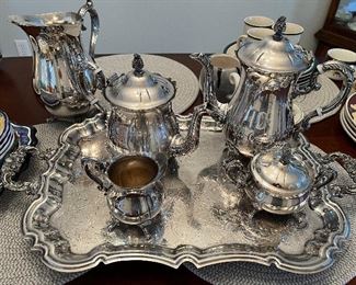 Leonard Silver-plated tea & coffee service with tray