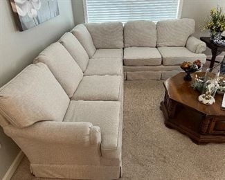 Newly reupholstered sectional sofa 