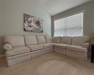 Newly upholstered sectional sofa 