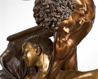Life size bronze sculpture "Dance" by 
Richard Hallier.