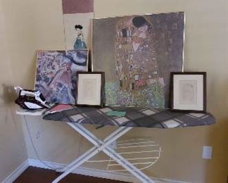 Framed Art And Ironing Board