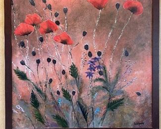 Poppies Painting by LC Meyers