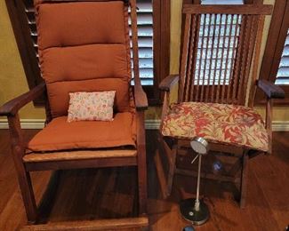 Rocking Chair, Wooden Chair Lamp