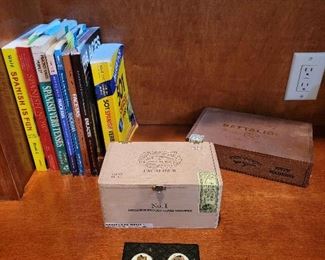 Spanish Books And Cigar Boxes