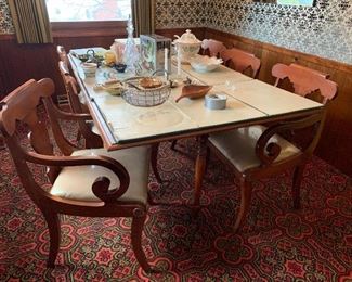 1920’s dining room table and chairs 