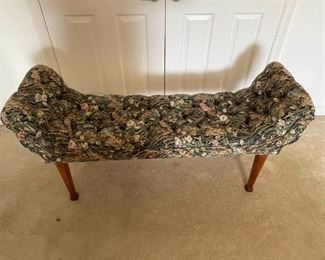 Floral Tapestry Bench