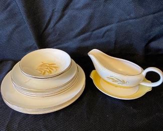 Vintage Wheat Pattern Dishes