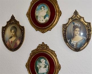 Handpainted Porcelain Cameo Portraits 