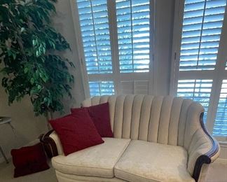 Chippendale White Settee Love Seat