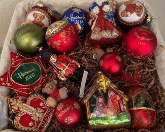 Variety of London Harrods Glass Ornaments