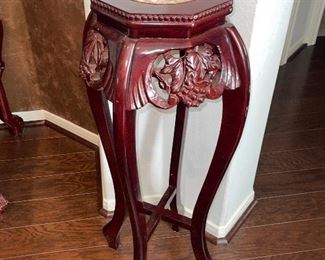 Rosewood Marble Fern Stand