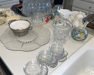 Pedestal Cake Plate with Dome Top, Serving Platter, Coaster Sets