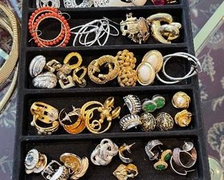 Vintage Jewelry clip on and Pierced Earrings