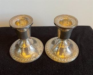 Sterling candle holders