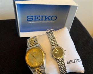 Seiko men's and women's watches