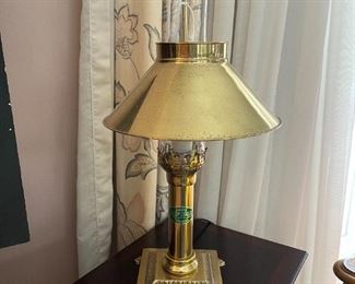 Vintage Orient Express Brass Table Lamp