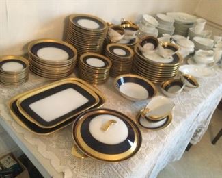 Hutschenreuther China set - service for 12 with serving pieces.  Have additional plates.