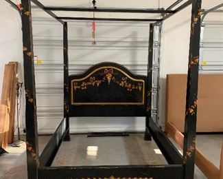 Queen-sized bed once owned by Kathy Bates (Molly Brown in Titanic)