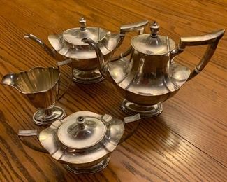Gotham Plymouth sterling silver 4-piece set
Coffee pot, tea pot, creamer and sugar