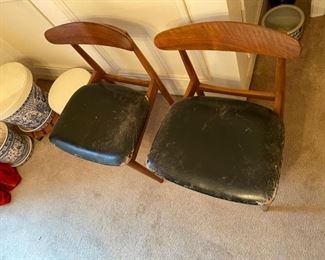 Set of 8 Lark Chairs, all tight joints, just need new upholstery on bottoms. 