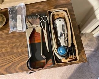 antique barber tools