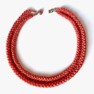 Fine Antique Gilt Silver Coral Bead Necklace.