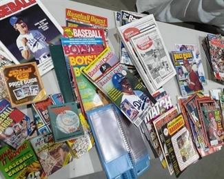 Baseball magazines and memorabilia. See pictures