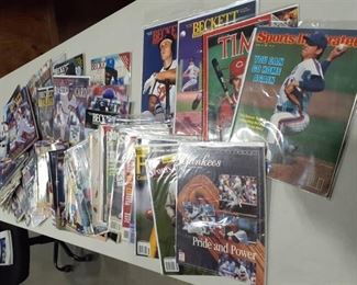 Beckett Baseball Card Monthly and other magazines, some have plastic covers