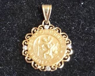 14K gold pendant