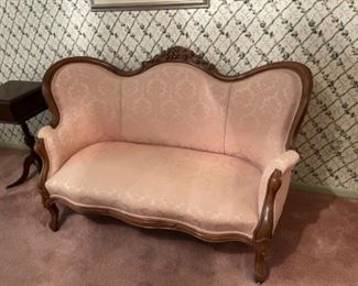 REDUCED!  $75.00 NOW, WAS $100.00.................Victorian Loveseat Settee 