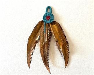 14” metal feathers